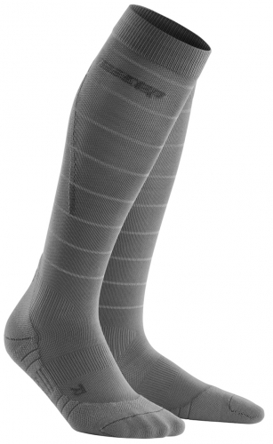 CEP Run Reflective Compression Socks Herren Grau