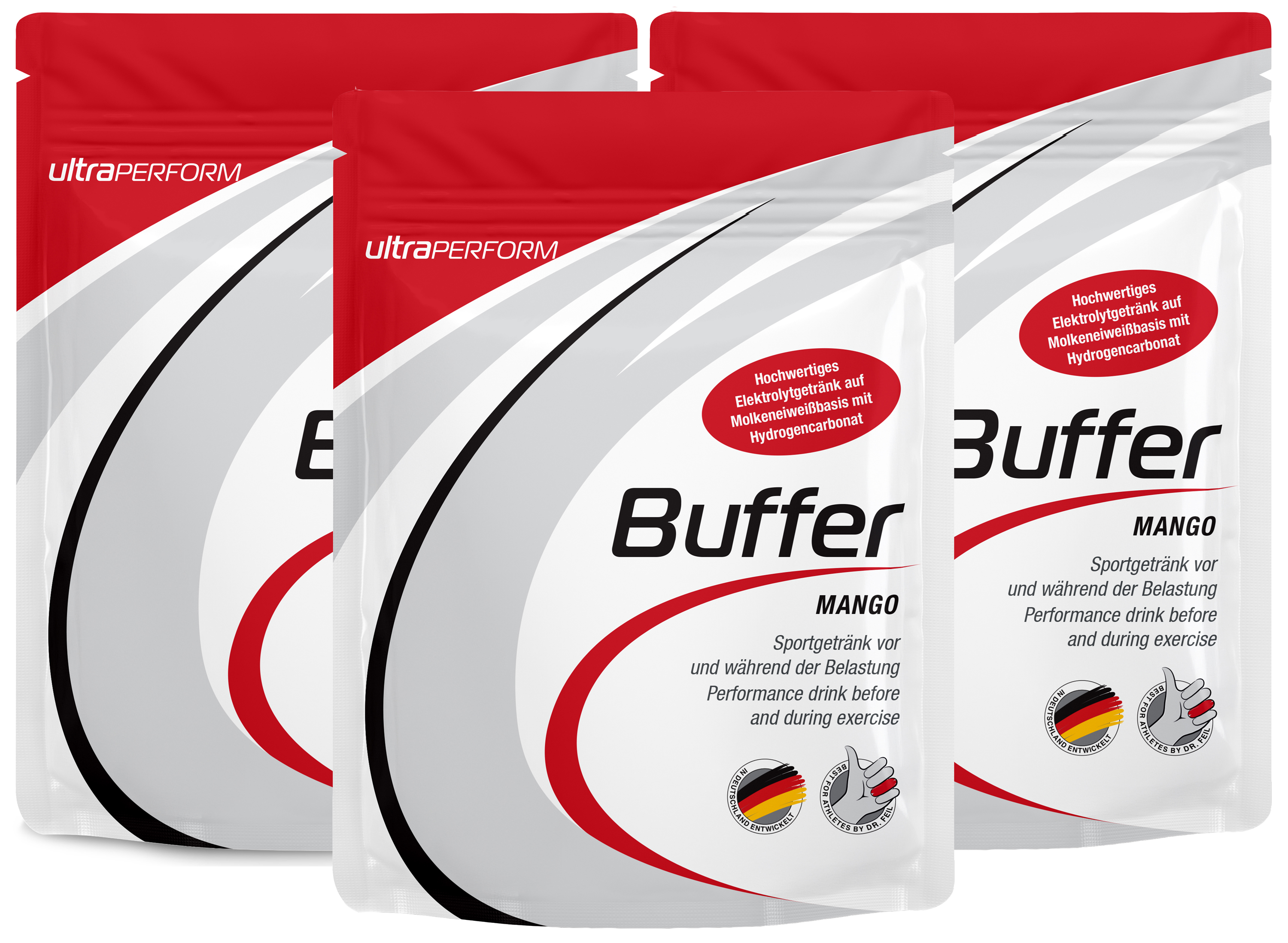 Ultra Sports Buffer 3x500g Standbodenbeutel