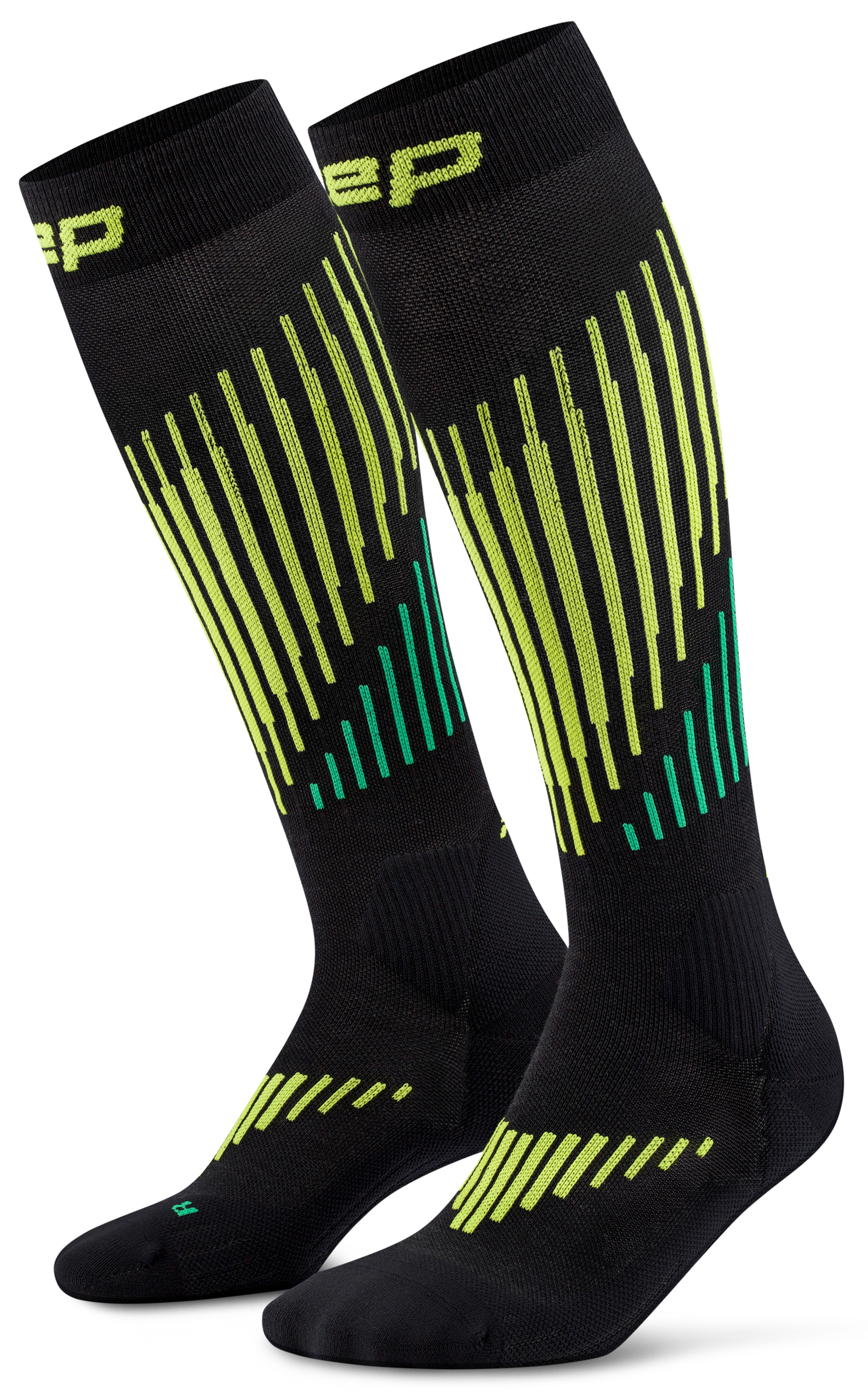 CEP Core Run Merino Compression Socks 3.0 Herren Schwarz Grün