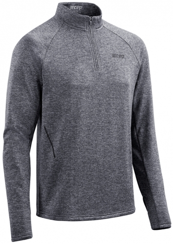CEP Winter Run Shirt Long Sleeve Herren Black Melange