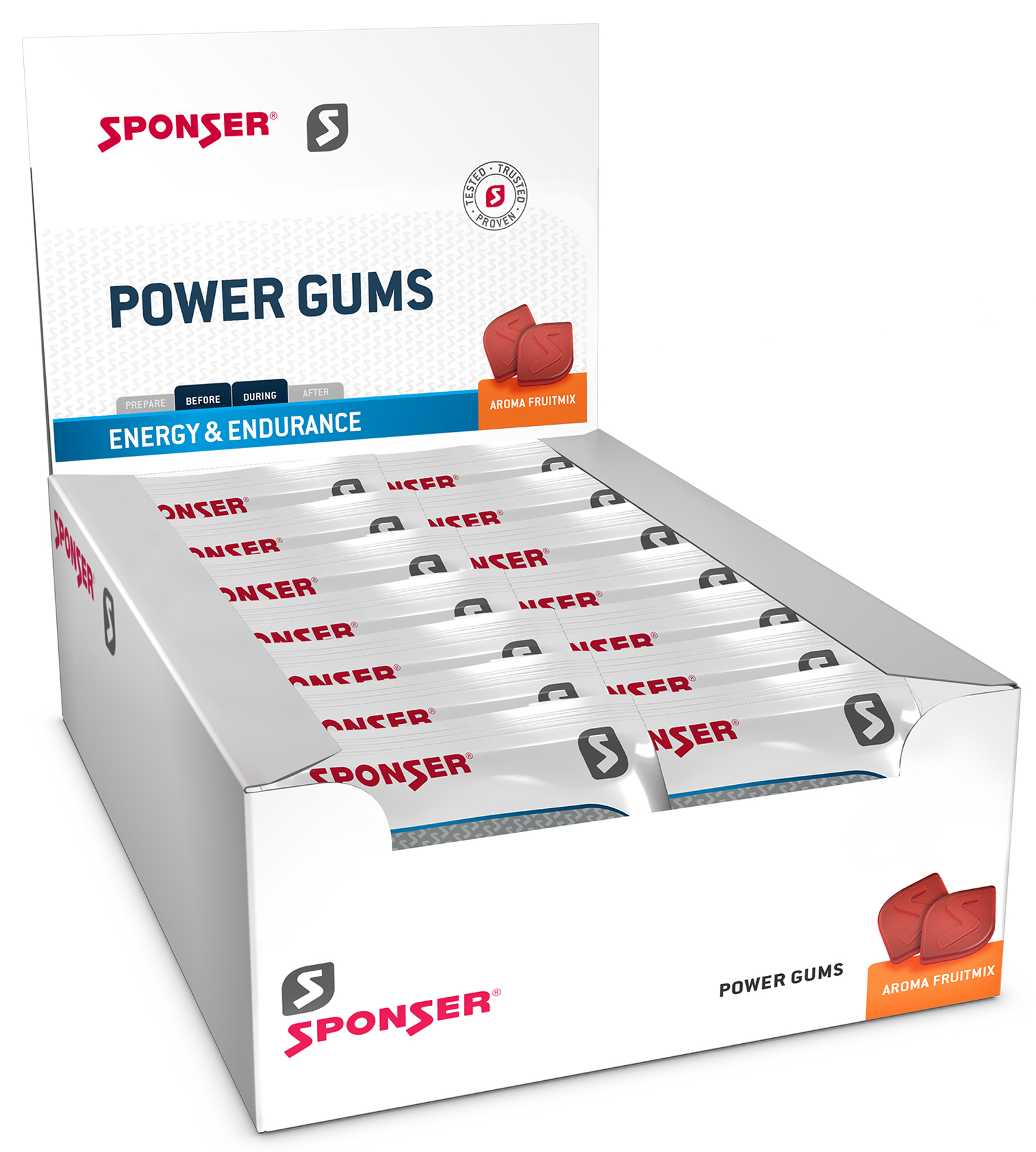 Sponser Power Gums Karton 20 Beutel 75g