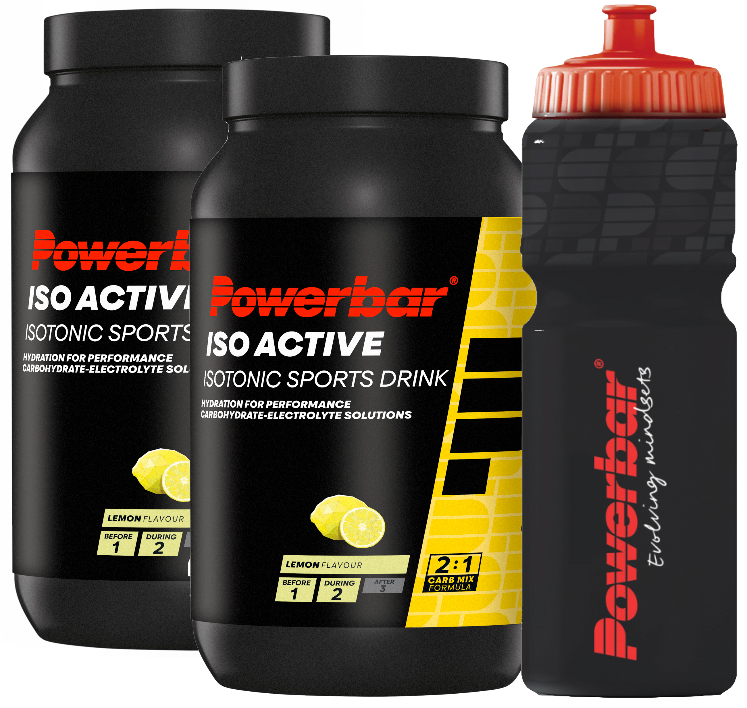 Powerbar IsoActive Sports Drink im Doppelpack 2x1,32kg + Trinkflasche