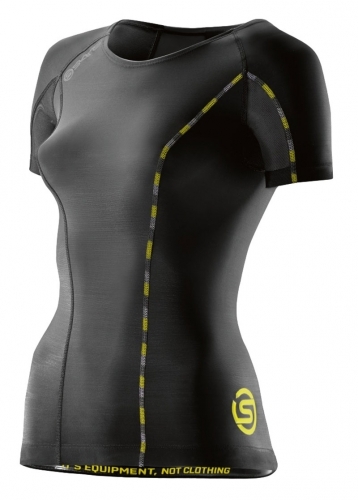 Skins DNAmic Compression Short Sleeve Top Damen Black