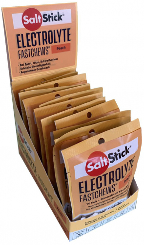 Salt Stick Fast Chews Elektrolyt-Kautabletten Box 12 Zip-Packs