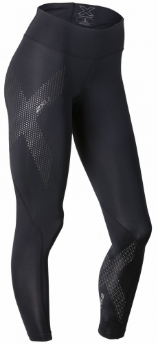 2XU Perform Mid-Rise Compression Long Tight Damen Schwarz