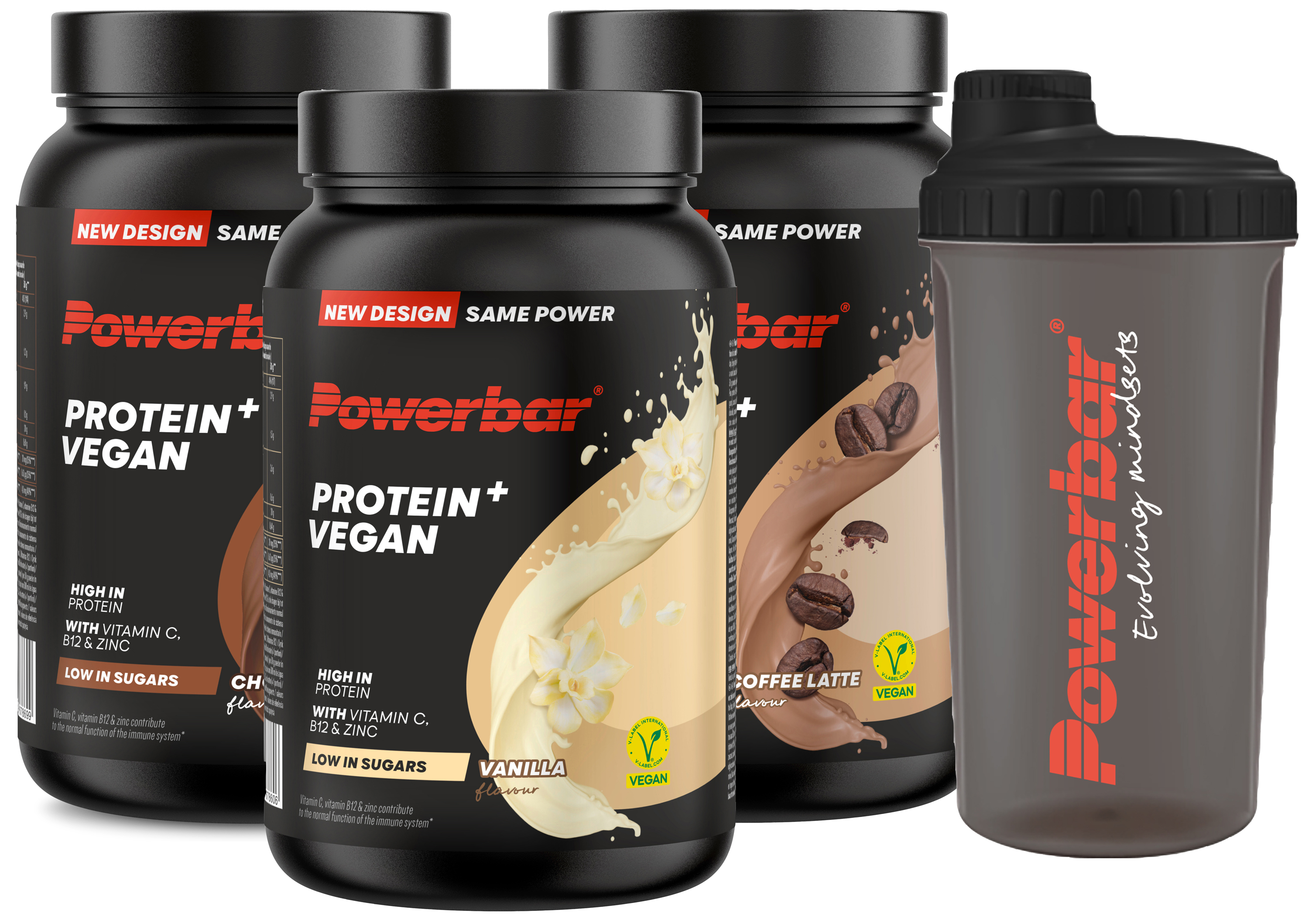 Powerbar Protein+ Vegan 3x570g + Mix Shaker