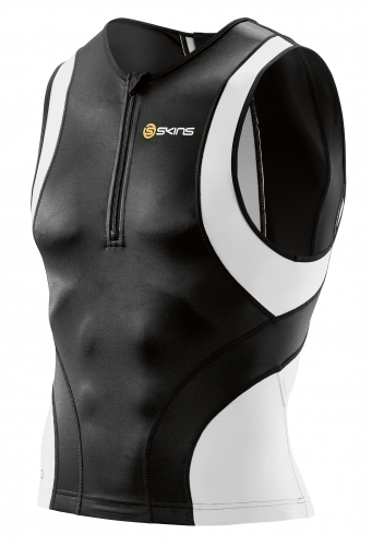 Skins TRI400 Compression Sleeveless Top Herren Schwarz/Weiss