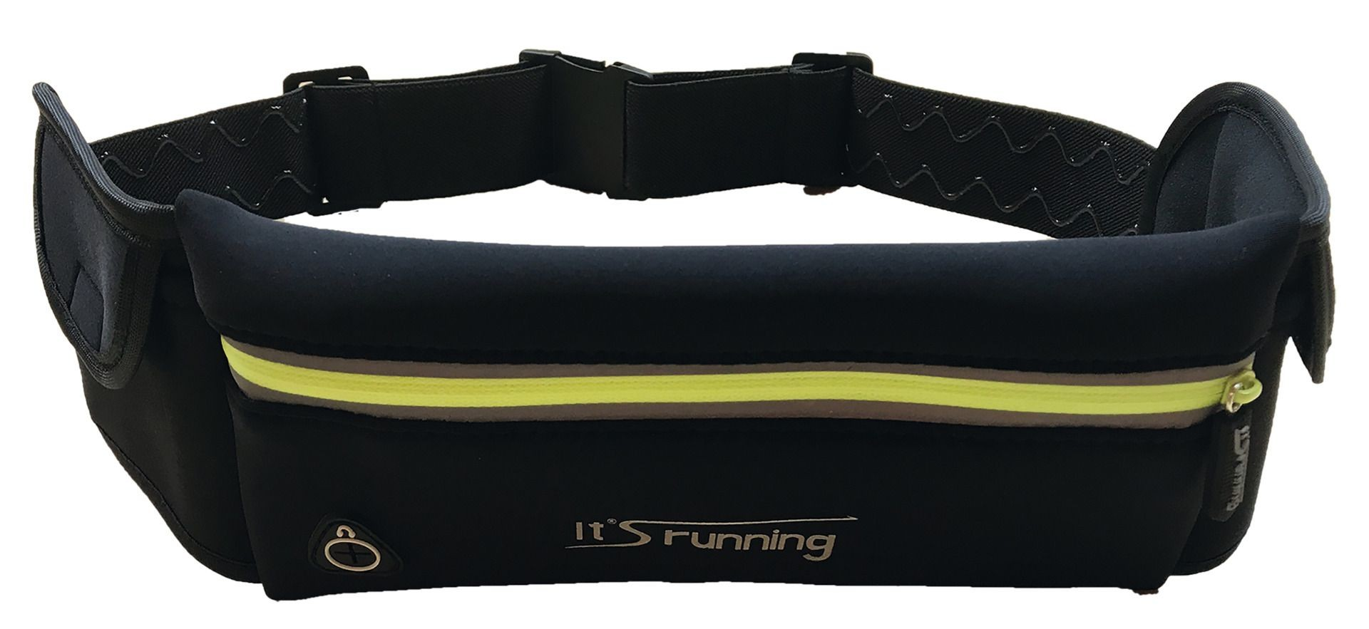 It´s Running Triple Pocket Belt Schwarz Gelb