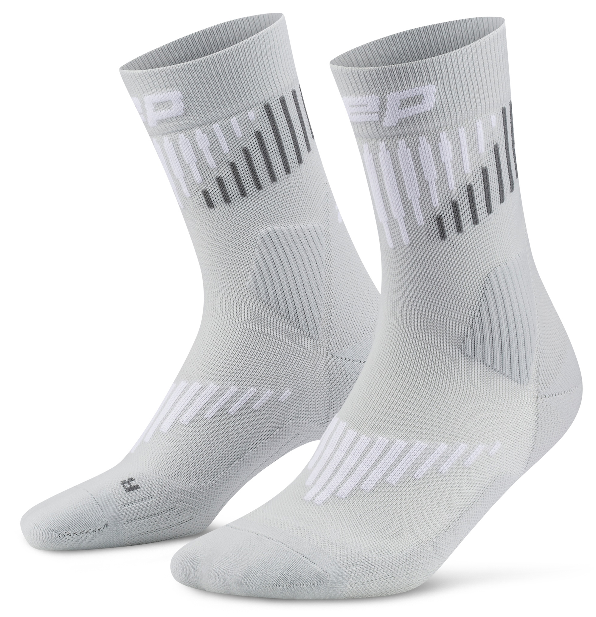 CEP Core Run Merino Mid Cut Compression Socks 3.0 Damen Grau Weiß