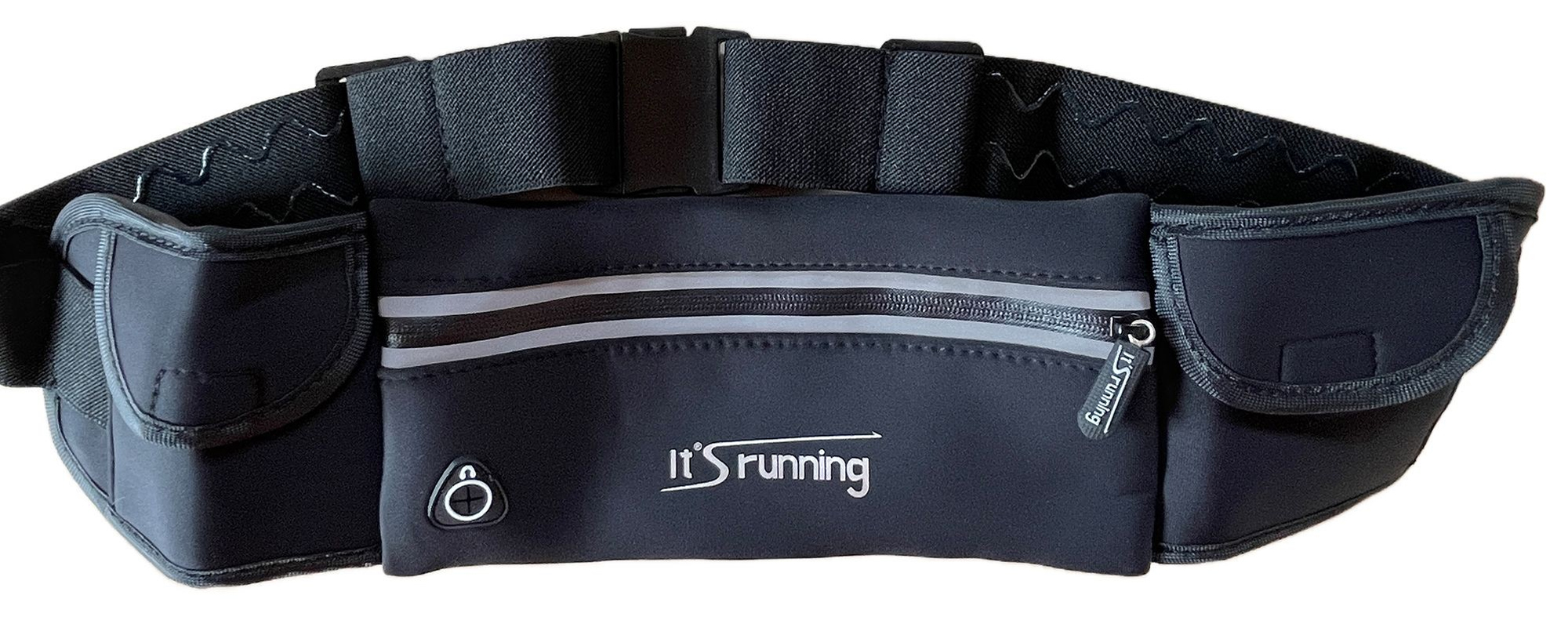 It´s Running Triple Pocket Belt Schwarz