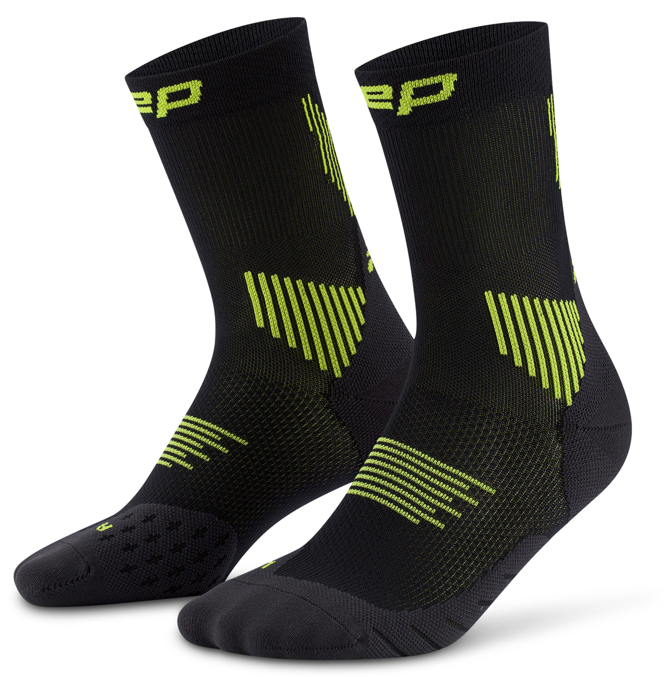 CEP Core Run Mid Cut Compression Socks 5.0 Herren Schwarz Grün