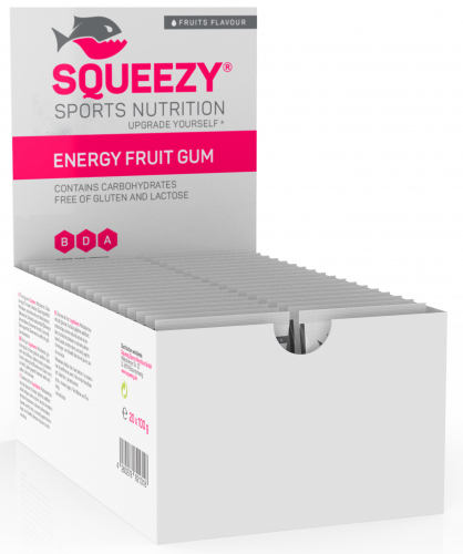 Squeezy Energy Fruit Gum Box 20 Beutel 100g